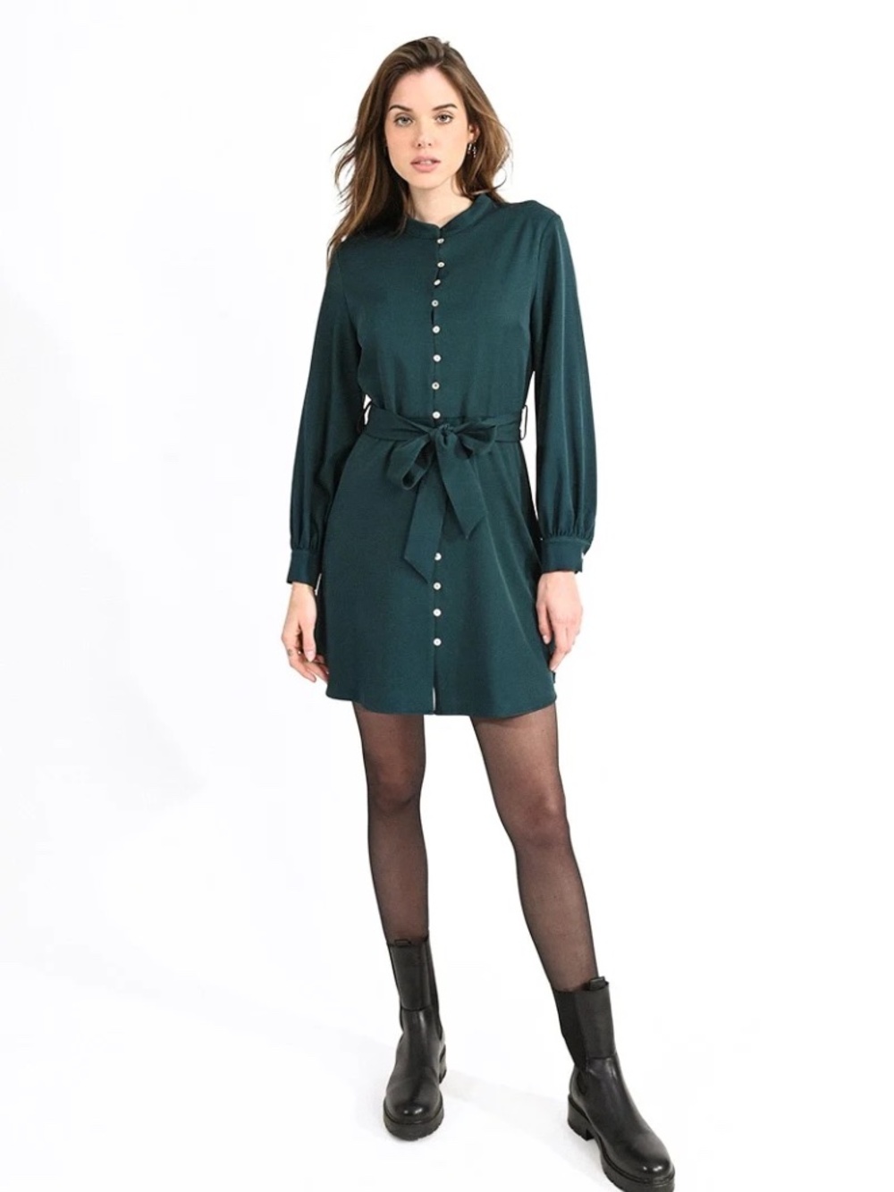 NWT Boutique Brand Molly Bracken Teal Dress BEAUTIFUL (LG) - Picture 2 of 16